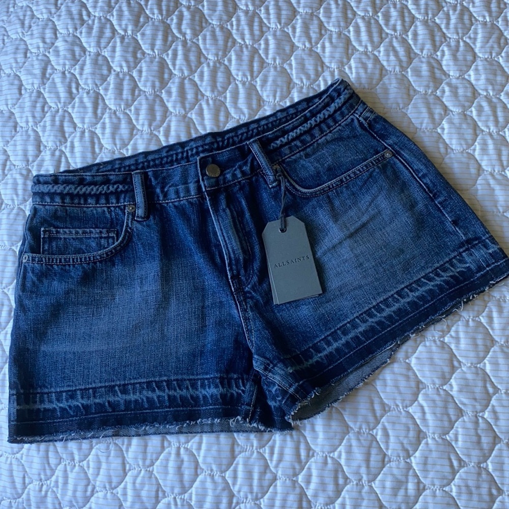 All Saints distressed shorts